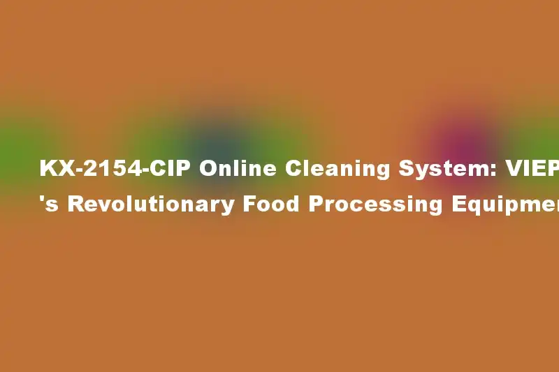 Online Cleaning System: VIEP's Revolutionary Food Processing Equipment