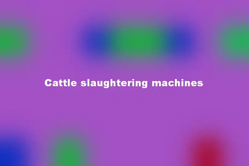 Cattle slaughtering machines