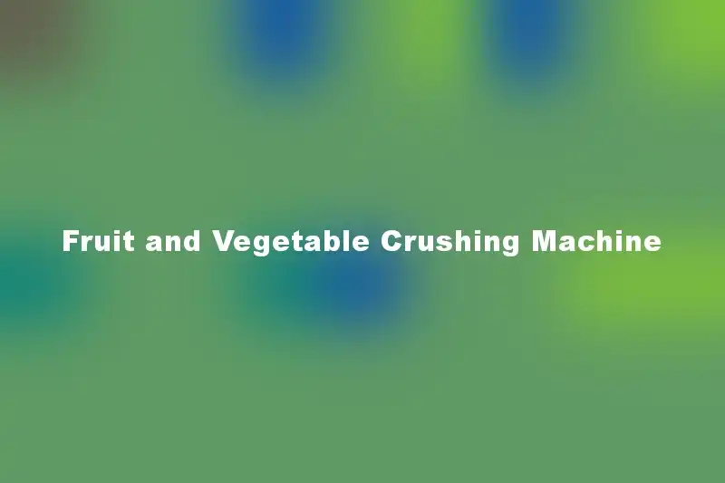 Fruit and Vegetable Crushing Machine