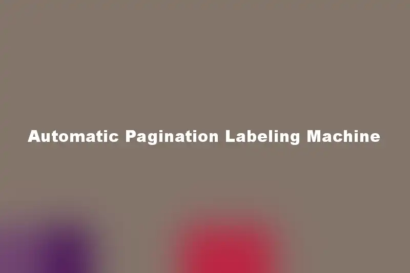 Automatic Pagination Labeling Machine